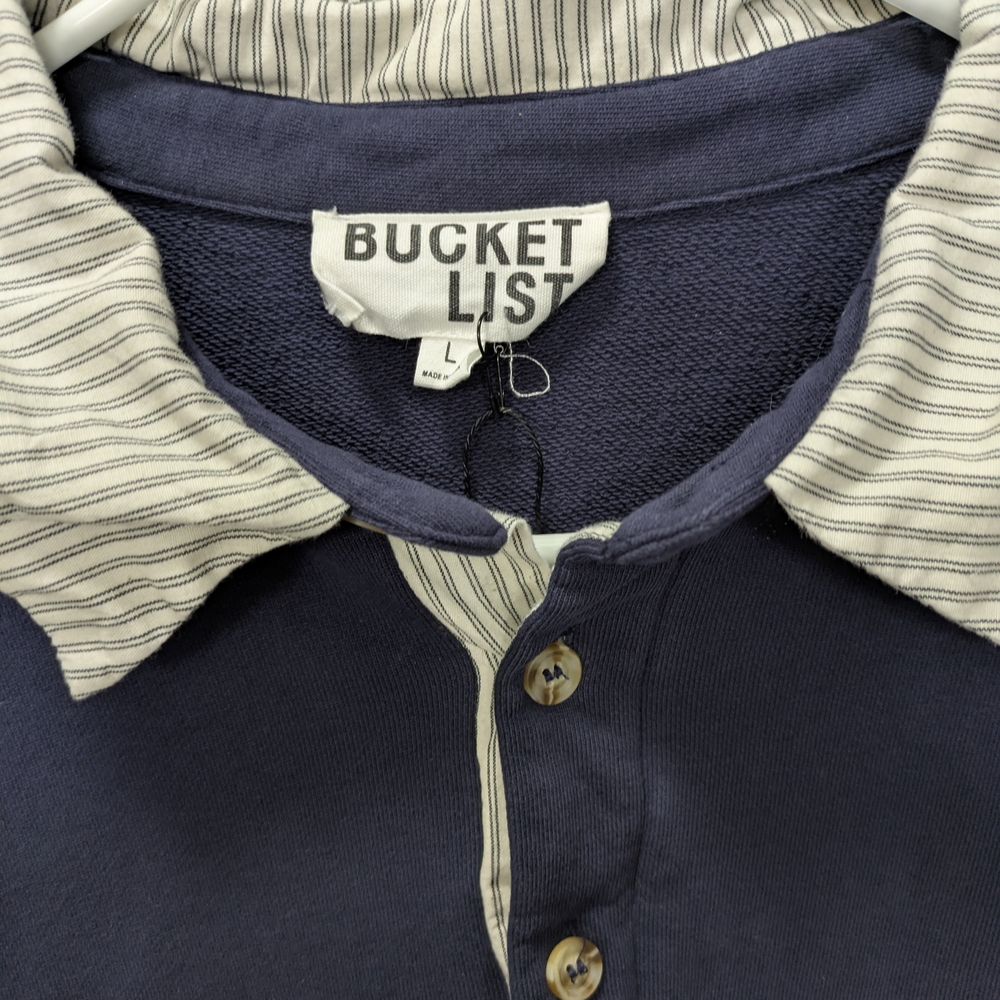 BUCKETLIST Navy and Cream Mini Dress
